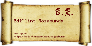 Bálint Rozamunda névjegykártya